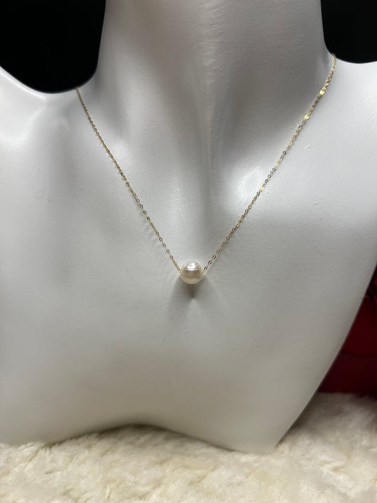 Pure 18ct gold natural freshwater pearl set
